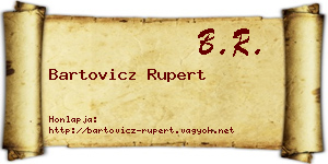 Bartovicz Rupert névjegykártya